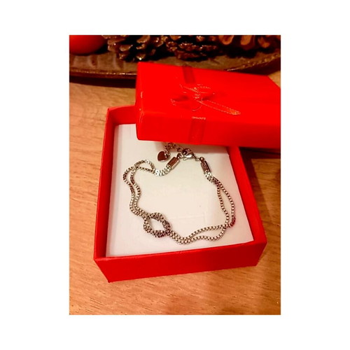 Handmade steel bracelet with knot design new, silver color