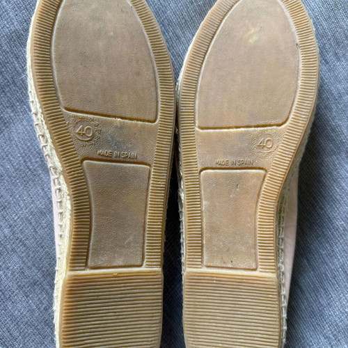Ras pink leather ballet flats used with snake cap toe size 40