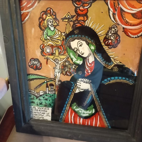 Religious icon like new, size 31x36 cm, gold and colors