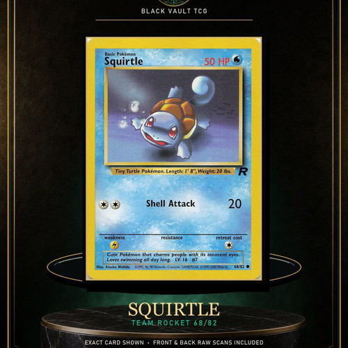 Pokémon TCG Squirtle 68/82 Team Rocket card like new