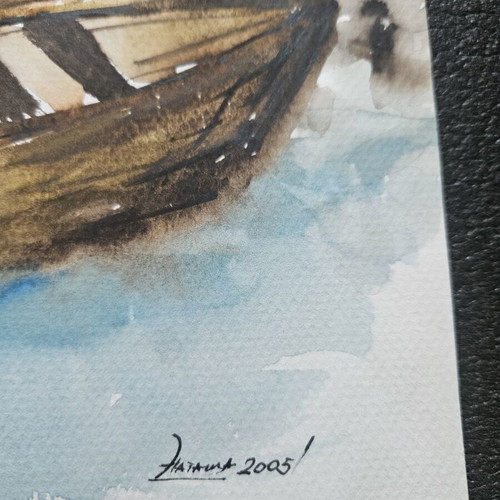 Watercolor paintings set of 3 like new, two signed