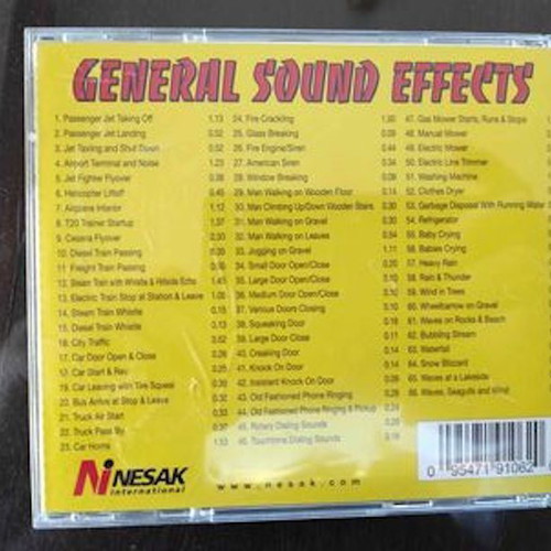 General Sound Effects CD used