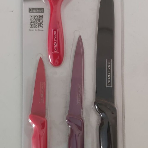 Royalty Line RL-3DL Knife Set new, 3 pcs with peeler