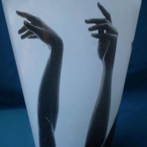Fleria vase used, modern glass handmade signed artwork