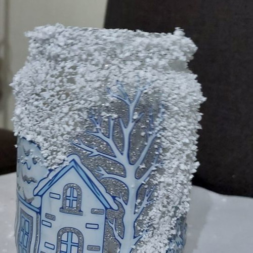 Christmas handmade decorative jar new with lights
