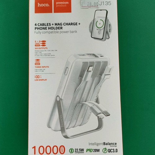 Wireless powerbank with 4 cables and 10000mAh battery new