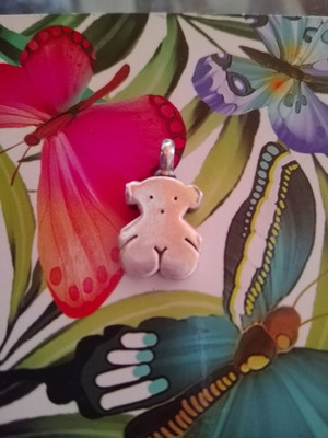 Tous silver pendant like new, bear design, 1.5cm length