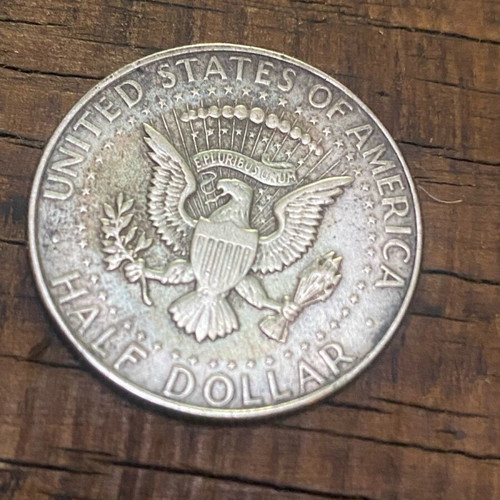Half Dollar coins used, set of 6 with Kennedy, silver from 1964 and 1968
