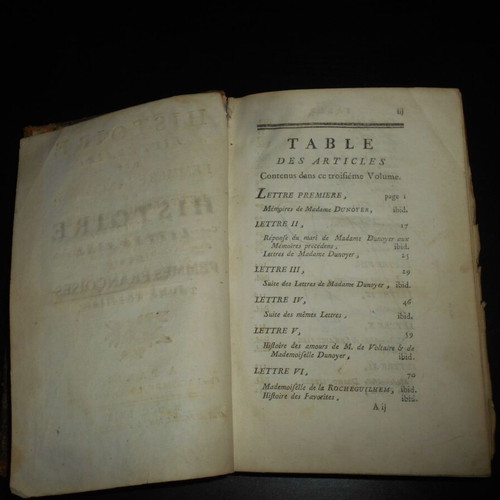 1769 Biographies of Famous Women Used, French 18th Century Book
