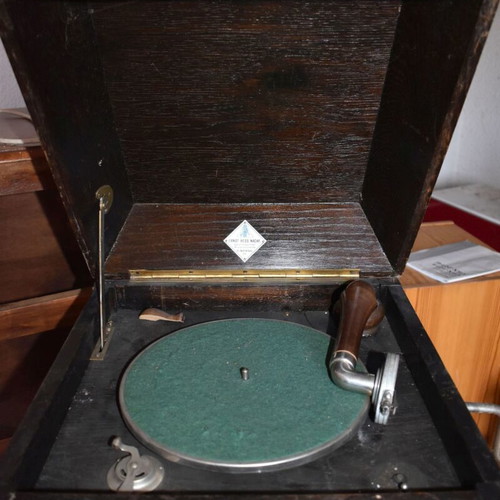 Antique gramophone used, rare, about 100 years old