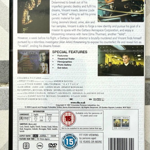 Gattaca DVD new with Greek and English subtitles