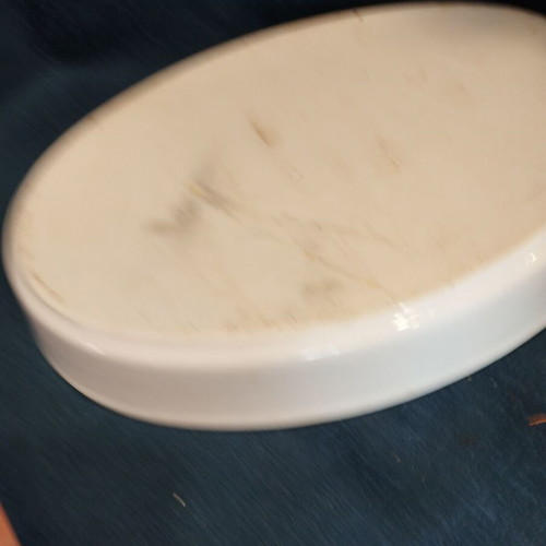 Heat-resistant oval baking dish used, 38x26cm