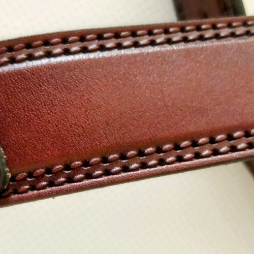Leader leather belt like new, dark burgundy 115 cm