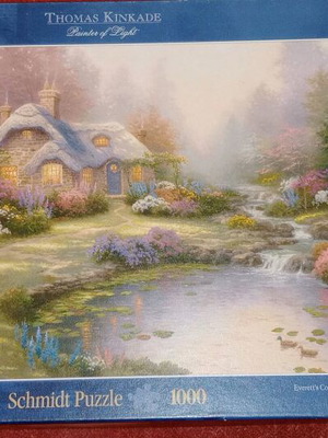 Thomas Kinkade Puzzle "Everett's Cottage" 1000 Pieces Like New