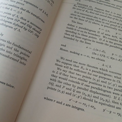 An Introduction to the Theory of Numbers Fourth Edition by G.H.Hardy and E.M.Wright