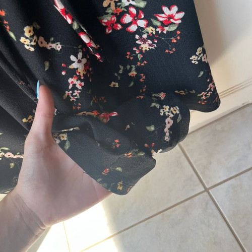 Set of two playsuits rompers like new, black floral and striped Bershka