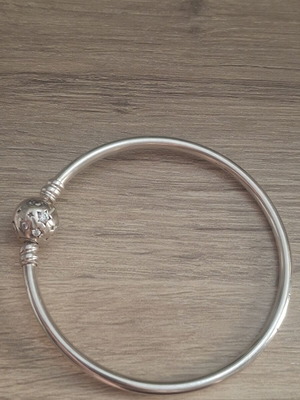 Pandora silver bracelet 17-18 cm with stars and galaxy zirconia