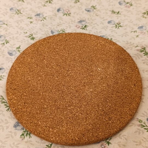 Cork placemats set of 2, round, 18 and 10 cm, new