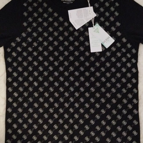 Guess blouse new with subtle shiny stones, size M or L, black