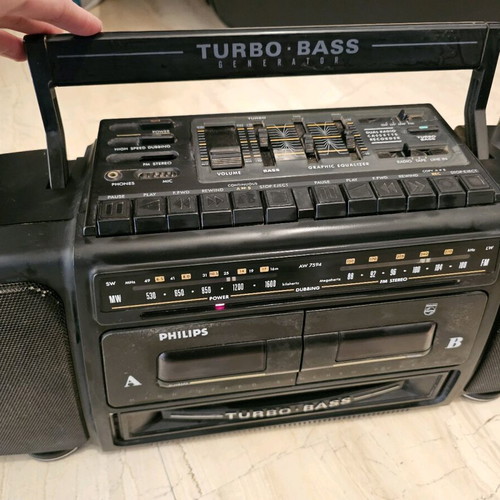 Philips Turbo Bass AW 7594 used radio cassette player