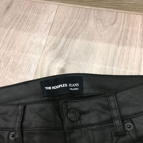 The Kooples leather-effect slim jeans new, black