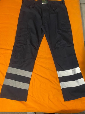 Work pants new with two reflective stripes, size XL