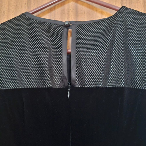 Black velvet midi dress like new EU46