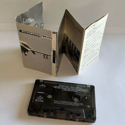 Scorpions Crazy World cassette used, Mercury 1990