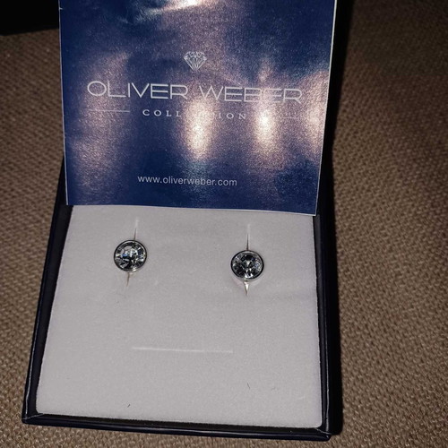 Double earrings Oliver Weber Collection new with pearls and crystal