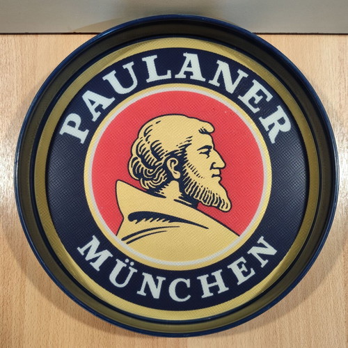 Paulaner Beer Promotional Plastic Non-Slip Serving Tray used
