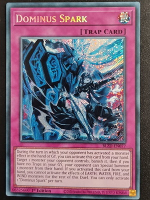Dominus Spark Secret Rare κάρτα Yu-Gi-Oh! καινούρια, near mint