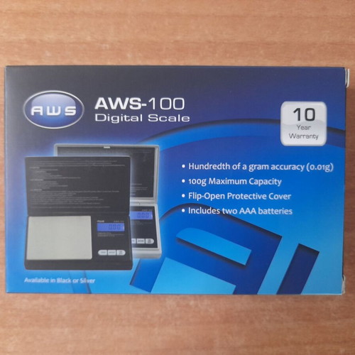 AWS-100 Digital Precision Scale 100 g x 0.01 g with 100 g Calibration Weight