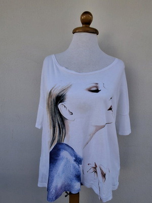 Μπλούζα Benetton M σαν καινούργια, πολύχρωμη, 100% cotton