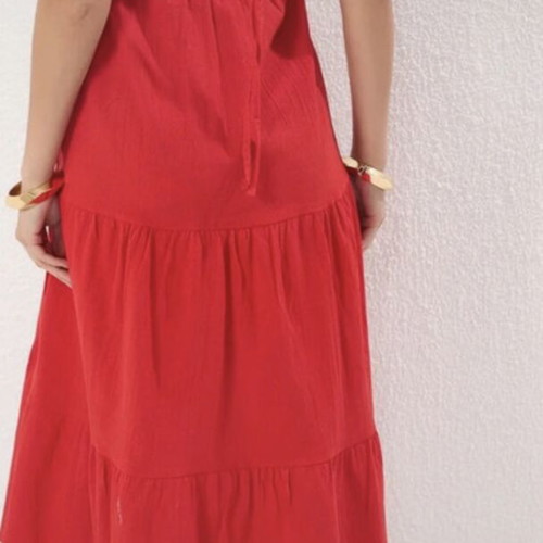 Trendyol long red dress like new size M