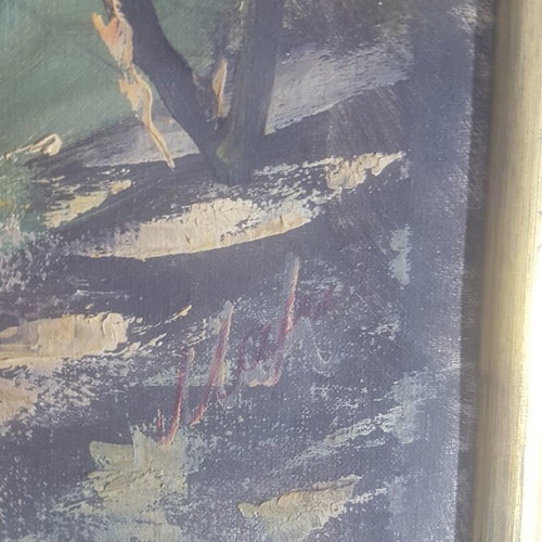 Maras paintings used, 1960s, set of 2