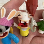 Rabbits figures used, incomplete set
