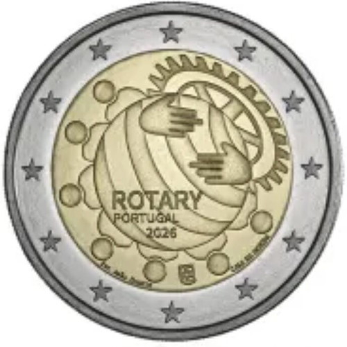 Portugal Rotary 2€ Coincard new, BU quality 2026