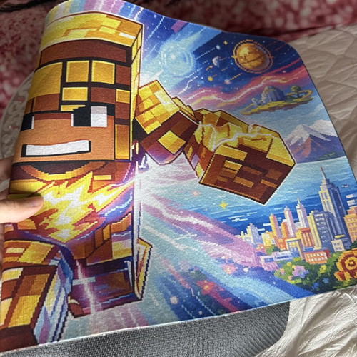 Pixel Art Gaming Mousepad with Minecraft Design