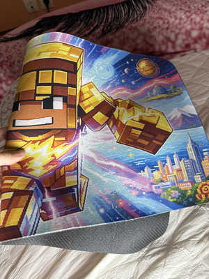 Pixel Art Gaming Mousepad with Minecraft Design