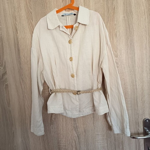 Zara linen cardigan size S like new, beige