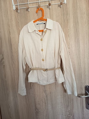 Zara linen cardigan size S like new, beige