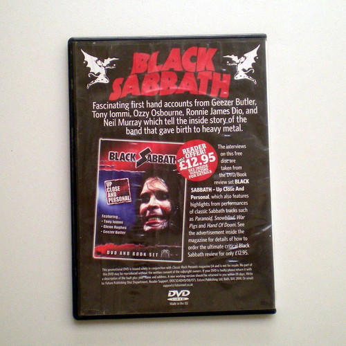 Black Sabbath Up Close and Personal DVD used, metal