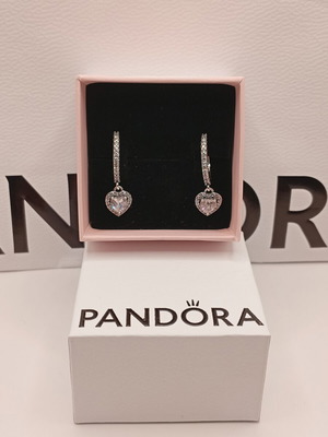 Pandora earrings new, silver with box