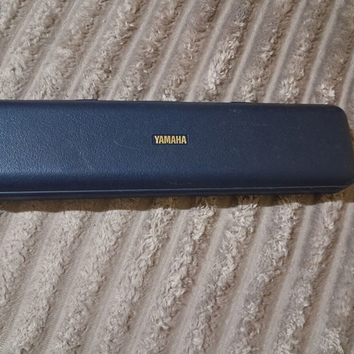 Yamaha YFL-281S flute used, silver-plated student model with open-hole keys
