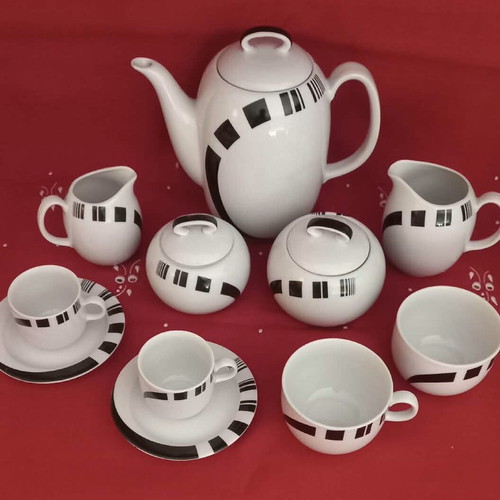 Walbrzych porcelain coffee and tea set used