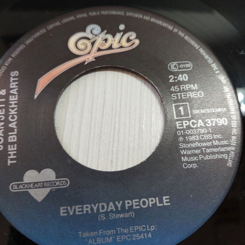 Joan Jett Everyday People 45 vinyl used