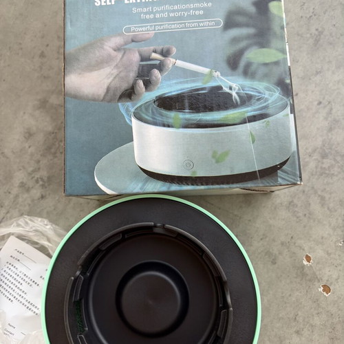 Self-Extinguishing Smokeless Ashtray new, smoke purifying design