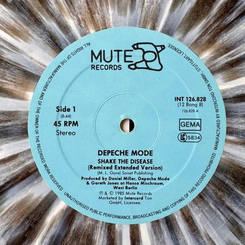 Depeche Mode Shake The Disease Grey Marbled 12" Maxi Single used