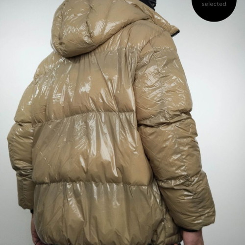 DEF Shiny Puffer Jacket like new, size L-XL, beige