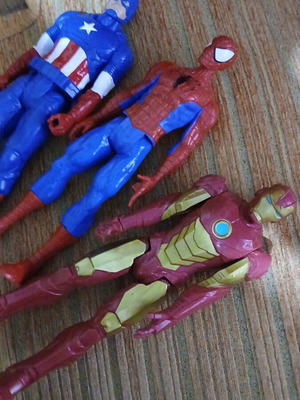 Superhero action figures set of 3 used